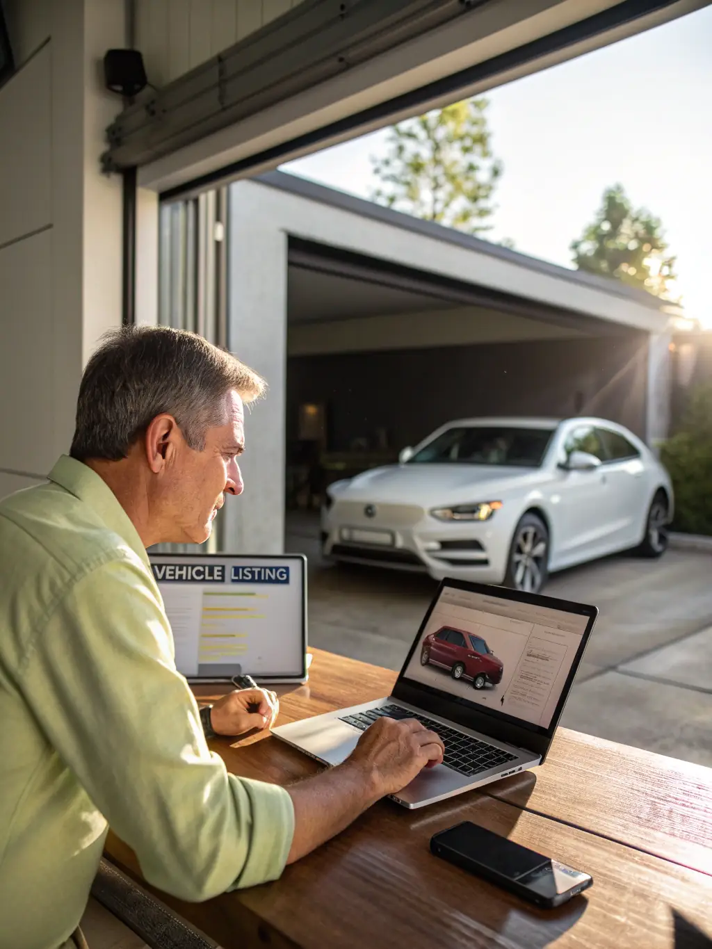 A person receiving personalized car advice from Robert Stark in a professional setting, emphasizing trust and expertise.